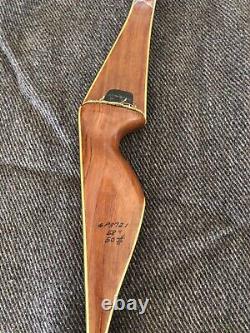 FRED BEAR GLASS POWERED GRIZZLY RECURVE BOW RIGHT HAND 50# 58 1953 Canada