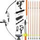 Fishing Straight Bow Set 40lbs Bowfishing Arrow Reel Archery Recurve Bow Hunting