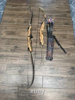 Fleetwood Archery Monarchy Recurve Bow 62 40lbs PSA Lot 19 Arrows