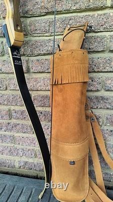 Fleetwood Monarch 62 Takedown Recurve Bow-40lb With Suede Leather Back Quiver