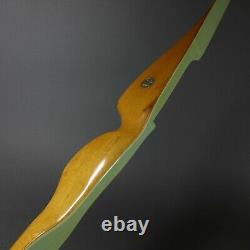 Fred Bear Cub Bow Vintage 60's Recurve 62 inch 30# RH Green & Yellow Glass