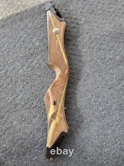 Fred Bear Custom Kodiak B Handle Green Stripe Takedown Bow Riser #B-4596 Used