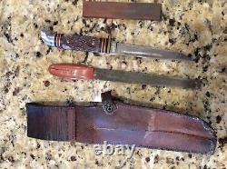 Fred Bear Knife and File Bowhunters Kit Set Vintage