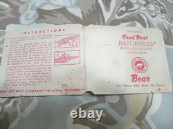 Fred Bear Vintage Take-Down Recurve Bow 3-2894 1970s + Many Extras EXCELLENT