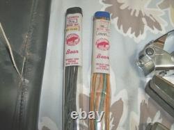 Fred Bear Vintage Take-Down Recurve Bow 3-2894 1970s + Many Extras EXCELLENT