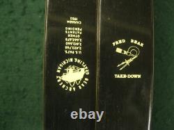 Fred bear Take Down #2 Limbs Black Glass White Tips 52LB