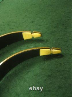Fred bear Take Down #2 Limbs Black Glass White Tips 52LB