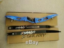 Galaxy Crescent Olympic recurve bow blue color- Left Handed