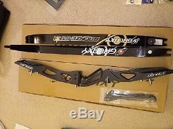 Galaxy Crescent Target Olympic Recurve Bow RH Or LH Complete Set-up Black Color