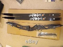 Galaxy Crescent Target Olympic Recurve Bow RH Or LH Complete Set-up Black Color