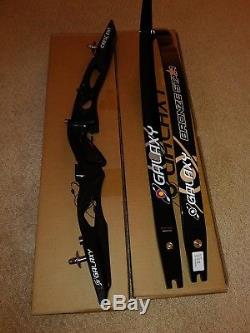 Galaxy crescent olympic recurve bow right handed black riser
