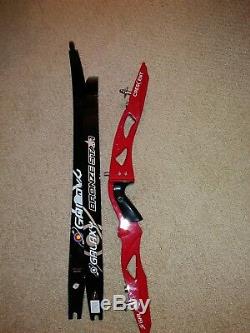 Galaxy crescent red olympic recurve bow LEFT HANDED