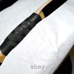 Handmade 52'' Traditional Black Glossy Tatar Horse Recurve Bow 30lbs