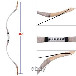 Handmade Cowhide Traditional Recurve Bow 70LBS for Men Hunting Shooting Practice