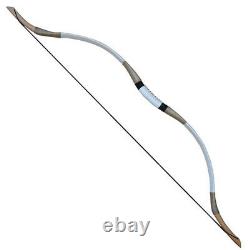 Handmade Cowhide Traditional Recurve Bow 70LBS for Men Hunting Shooting Practice