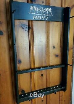 Hoyt Bow Rack Compound Bow Traditional Recurve Solid Wood Bowrack Walnut, Cedar