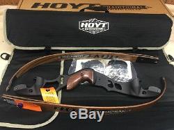 Hoyt Satori Recurve Bow 19 Black Riser RH With 40# Medium Wood Limbs AMO 62