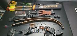 Hoyt Series Buffalo Recurve Bow 35# Medium (Satori) with Gold Tip Arrows