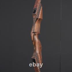 Hunting 60 Wood&Bamboo Takedown Recurve Bow RH 25-60LBS Archery Bow Arrow Shoot