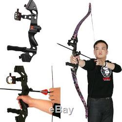 IRQ 40Lbs Take Down Recurve Bow Archer 60'' RH Target Practice Hunting Longbow