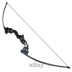 IRQ Archery 40Lbs Black Takedown Recurve Bow RH Hunting Practice Shooting Set