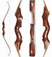 Irq Archery Takedown Recurve Bow Hunting Wooden Longbow 58, 50lbs For Adult
