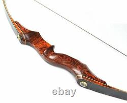 IRQ Archery Takedown Recurve Bow Hunting Wooden Longbow 58, 50lbs for Adult