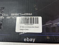Junxing Recurve Bow F021 45 Green/Black 5 Arrows Included. Open Box