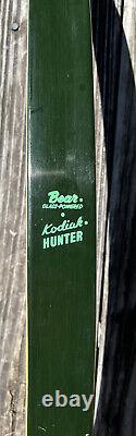 Kodiak Hunter 60 55 LB Recurve Bow Green Blue Stripe 1970s Left Hand