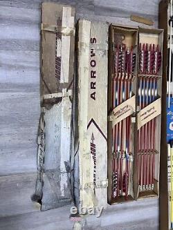 LOT! Vintage Browning Apache Recurve Bow Archery Set + 12 Ben Pearson Arrows