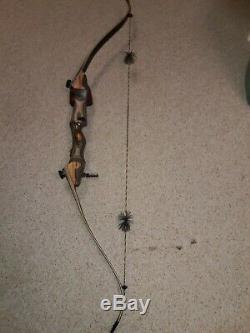 Martin Hatfield Recurve Bow with custom leather bow mounted quiver