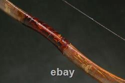 Mongolian Handmade Bow with Sinew and Horn + Leather Quiver, 5 Blunt Arrows