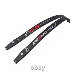 NIKA ARCHERY C2 lLim 68 @25 Recurve Bow Limbs ILF 10% Carbon Fibre 12-50lbs