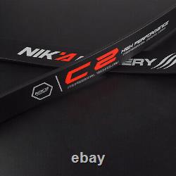 NIKA ARCHERY C2 lLim 68 @25 Recurve Bow Limbs ILF 10% Carbon Fibre 12-50lbs