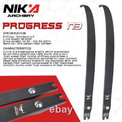 NIKA ARCHERY N3 Carbon Fiber Limb 68 70 Recurve Bow Limbs Progress Series US