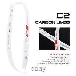 NIKA C2 Bow limbs 12-50lbs Recurve Bow ILF Limb Carbon Fiber 68 @25H White
