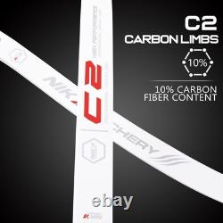 NIKA C2 Bow limbs 12-50lbs Recurve Bow ILF Limb Carbon Fiber 68 @25H White