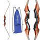New Traditional Recurve Bow Takedown Laminated 55lbs Archery 58 Target Hunting