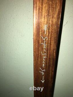 Nice 58 58# Super Shrew Special Custom Rh Long Bow Archery Longbow Mccullough