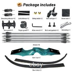 OBTOUTDOOR Hunter Original Recurve Bow 60 50lbs Right Hand Black Wooden Riser