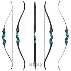 OBTOUTDOOR Hunter Original Recurve Bow 60 50lbs Right Hand Black Wooden Riser