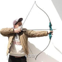 OBTOUTDOOR Hunter Original Recurve Bow 60 50lbs Right Hand Black Wooden Riser