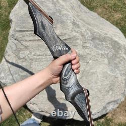 Original Black Hunter Takedown Recurve Bow 60Inch with Bamboo Core Limbs Archery