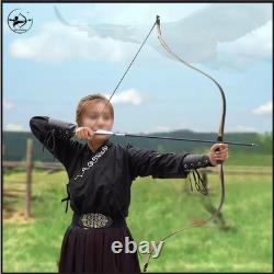 PMZ 58 Traditional Bow Recurve Bow Horse Hunting Bow for Adult 20-55lbs