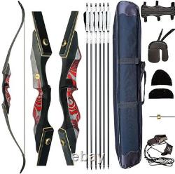 PMZ 60 Takedown Recurve Bow Set 20-60lbs Traditional Hunting Kit RH