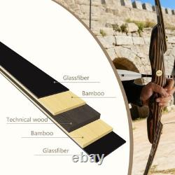 PMZ 64'' Takedown Traditional Longbow Recurve Bow Hunting Bow for Adult 30lbs