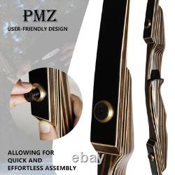 PMZ 64'' Takedown Traditional Longbow Recurve Bow Hunting Bow for Adult 30lbs