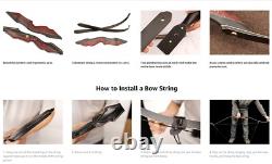 PMZ Archery 60 Takedown Recurve Bow Set Traditional Hunting Bow 20lbs-60lbs