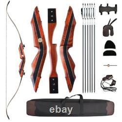PMZ Archery 60 Takedown Recurve Bow Set Traditional Hunting Bow Kit Oak Limbs