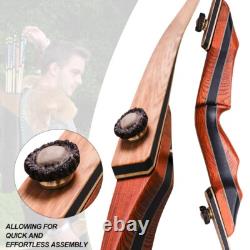 PMZ Archery 60 Takedown Recurve Bow Set Traditional Hunting Bow Kit Oak Limbs